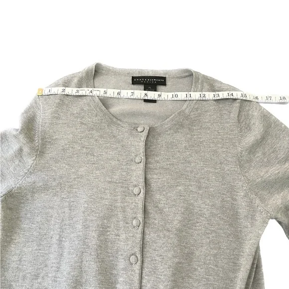 Grace Elements petite. Gray 3/4 length sleeve sweater. - Picture 5 of 9